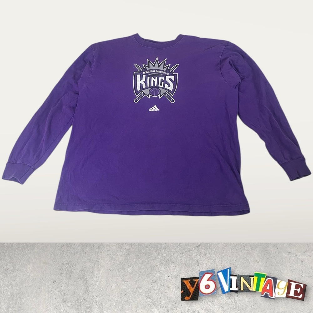 (❌SOLD ON DEPOP) Medium Purple Adidas Sacramento Kings Long Sleeve Shirt